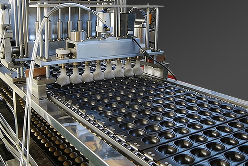 Ligne automatique de production de gâteaux à la vapeur