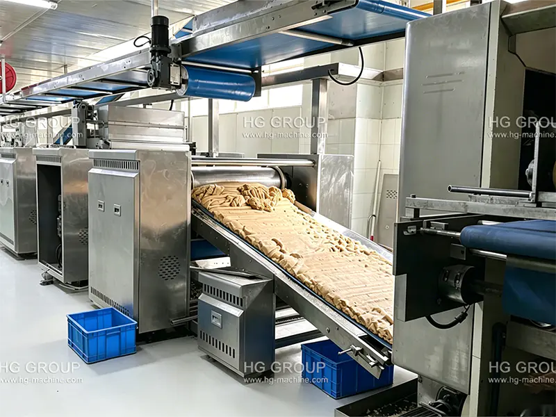 Ligne de production automatique de biscuits remplis