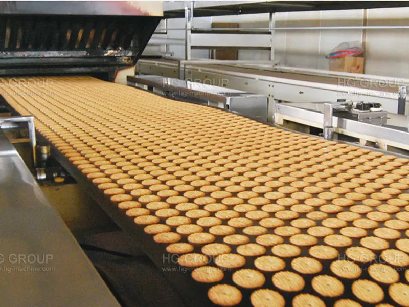 Ligne de production automatique de biscuits remplis